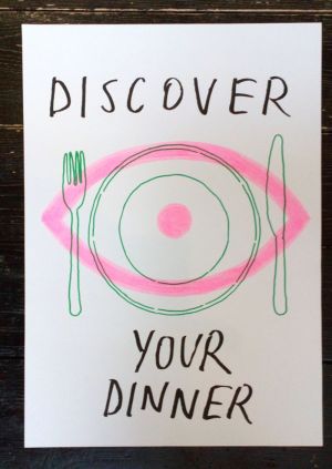 Discover Your Dinner - Oastler Market inspired riso print