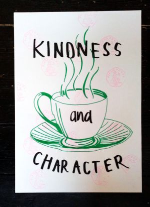 Kindness and Character - Oastler Market inspired riso print