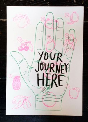 Your Journey Here - Oastler Market inspired riso print